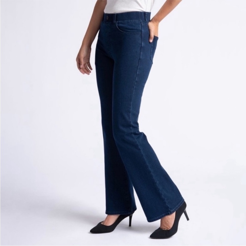 BETABRAND Bootcut 4-Pocket Yoga Denim small long